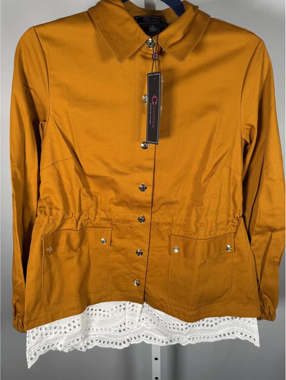 NWT C. Wonder Christian Siriano Honey Ginger Jacket Eyelet Hem Size 1X - Picture 6 of 7